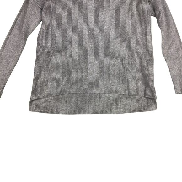 Devotion by Cyrus Womens L Charcoal Hi-Low Cowl Neck Chunky Knit Sweater - Picture 8 of 13